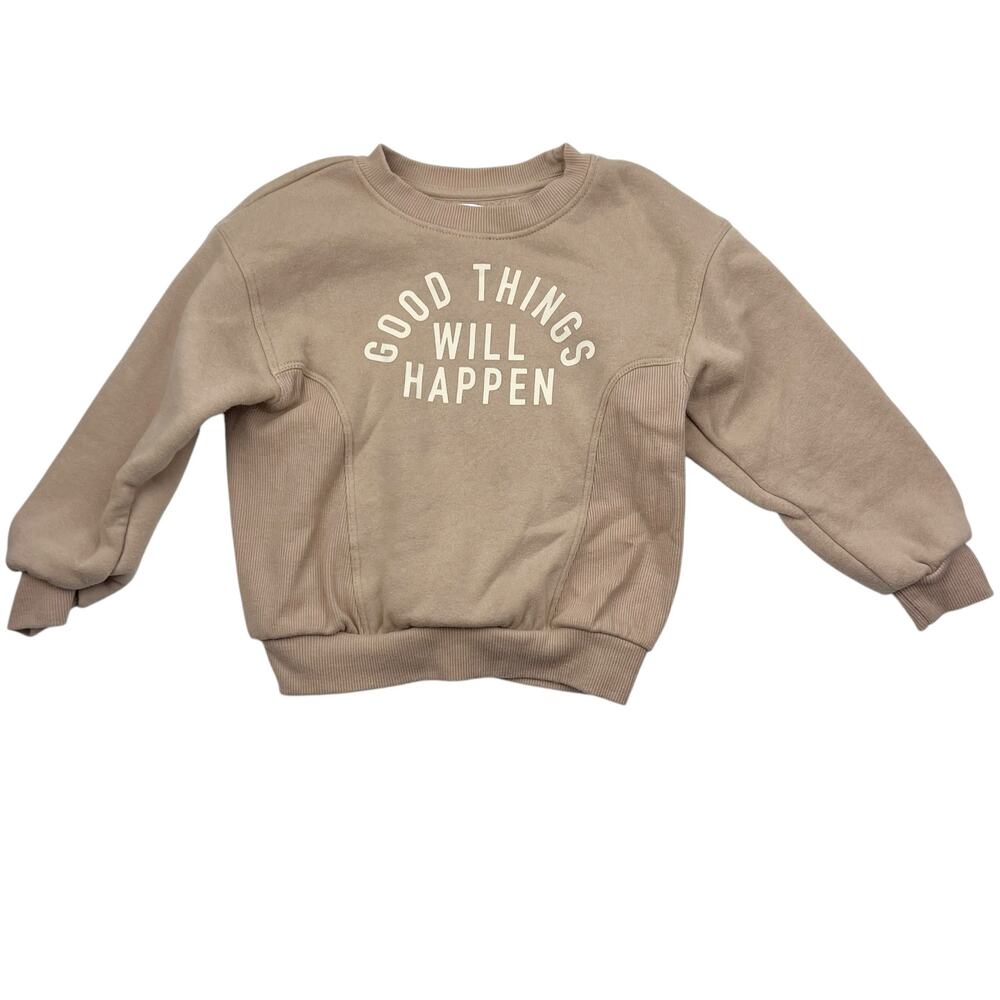 Grayson Mini Neutral Good Things Will Happen Sweatshirt